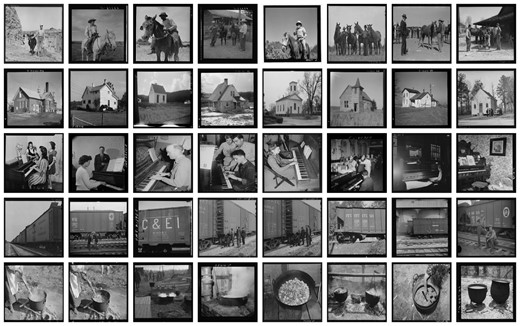 FSA-OWI写真コレクションの画像クラスタリング結果